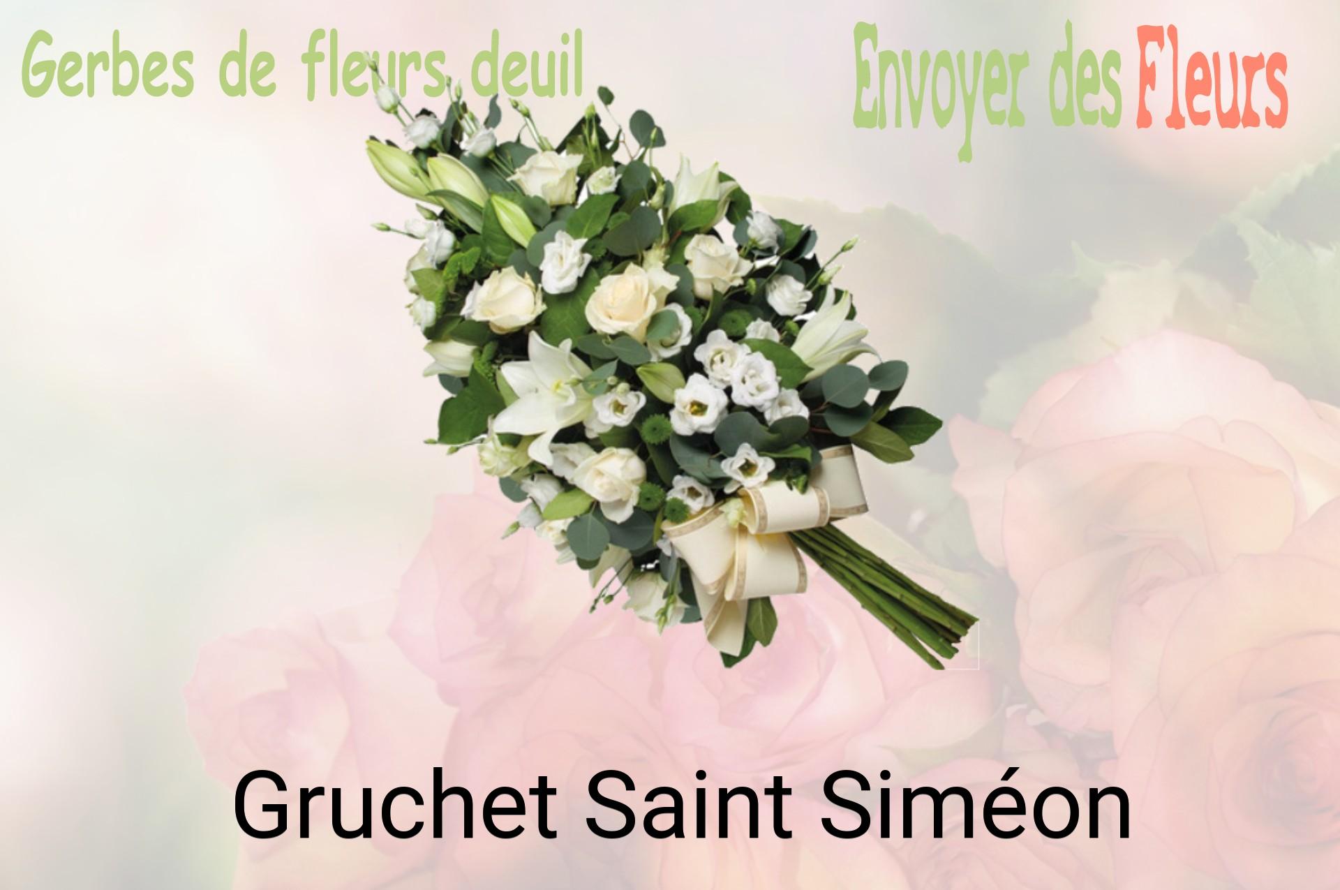 Gerbe de fleurs de deuil livrée à Gruchet-Saint-Siméon